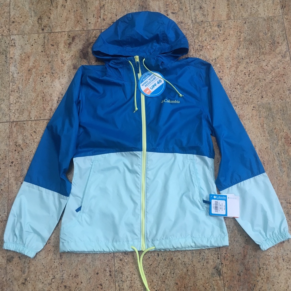 Columbia Water-Resistant Windbreaker Blue XS